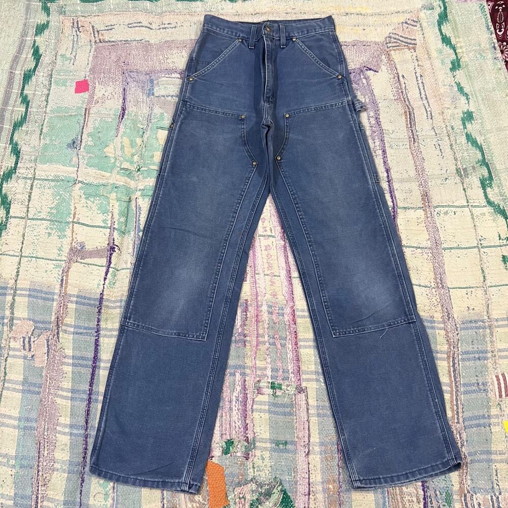 Vintage Carhartt B01 Blue Carhartt Double Knee Dungaree Jeans 28x32